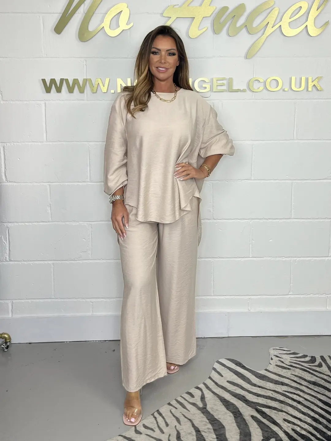 2026 Cross-Border Hot-Selling Satin High-Waisted Top and Pants Set Plus-Size Women's Clothing Summer Amazon Independent Site — feature 5