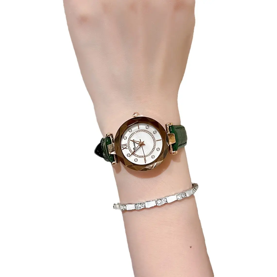Women's Rhombus Watch Waterproof Black Strap - Image 9