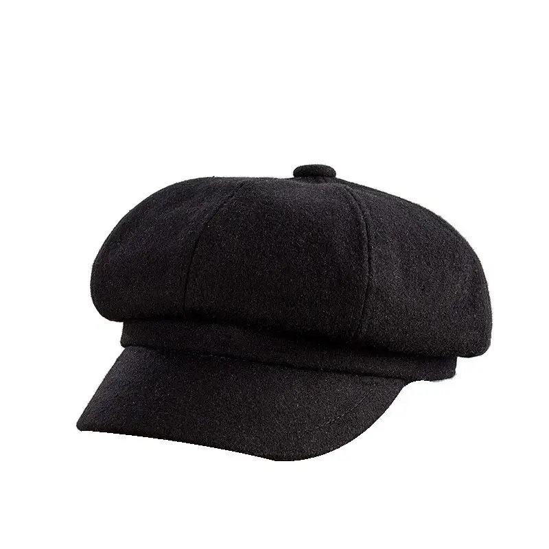 Women Woolen Beret Cap Winter Autumn Solid Color - Image 13