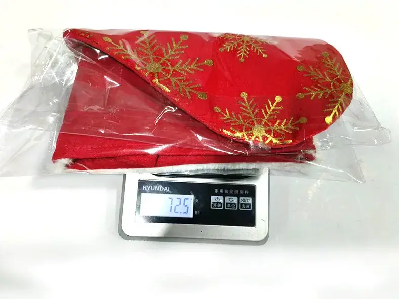 Red Embroidered Christmas Stocking Large Size Candy Bag — feature 9