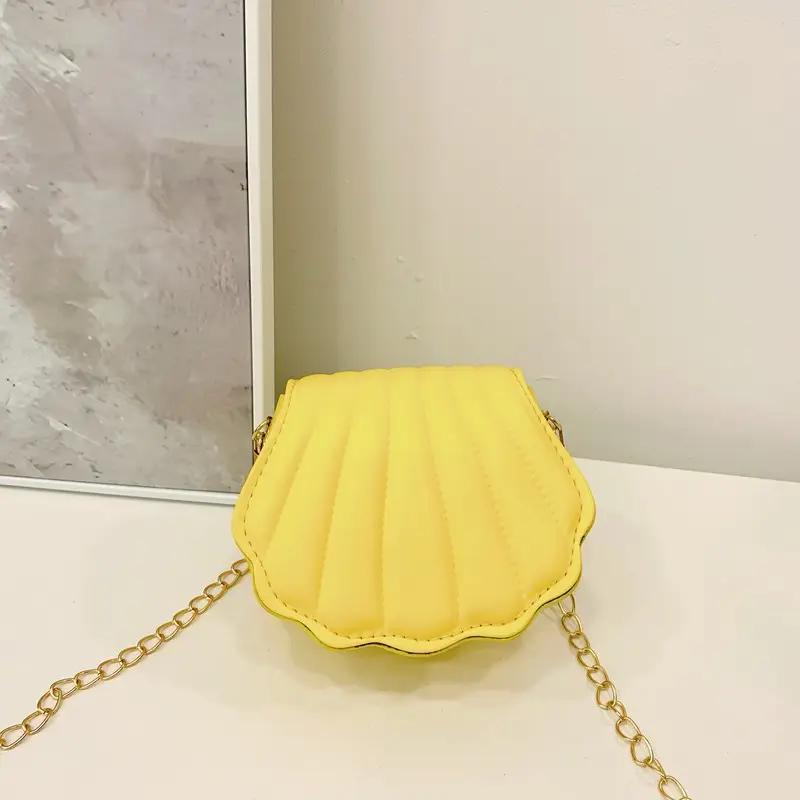 Cute Shell Bag for Kids Girls Blue Chain Shoulder - Image 2