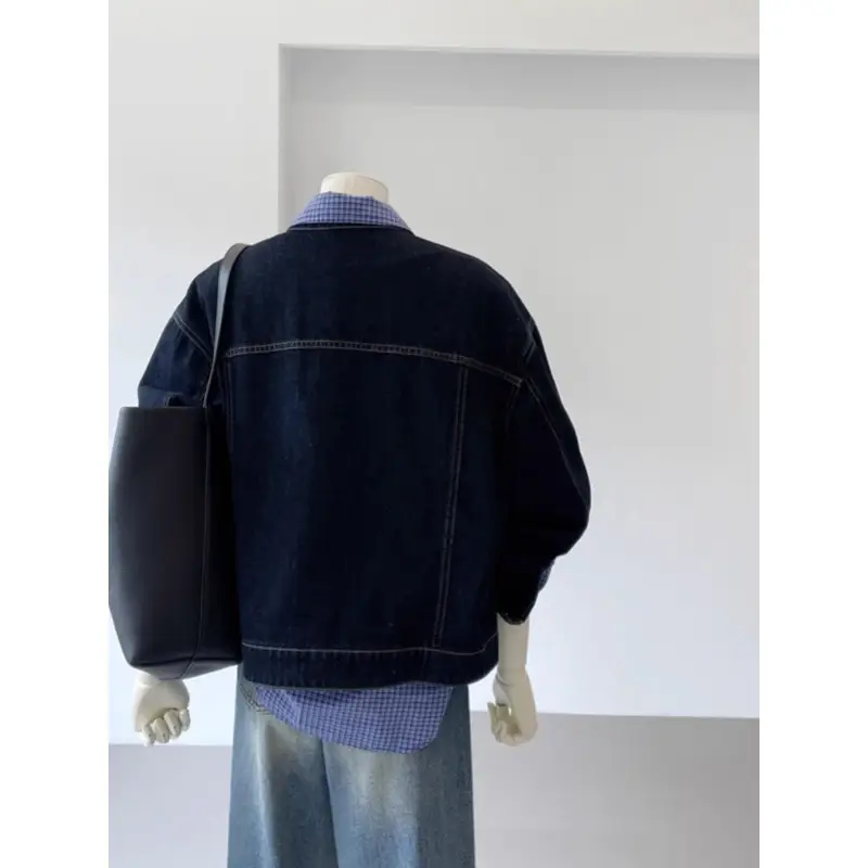 Women Denim Jacket Dark Blue 2024 Small