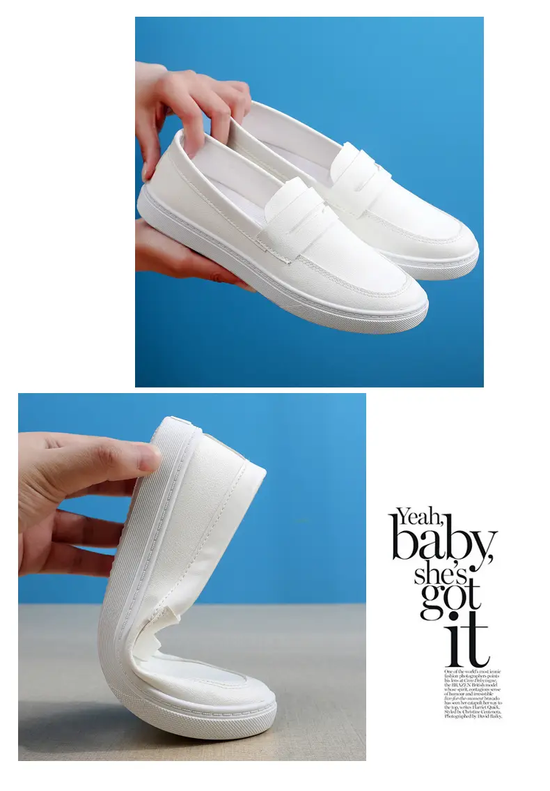 Spring and summer nurse shoes women's soft bottom not tired feet white medical shoes non-slip flat shoes one-step small white shoes — feature 4