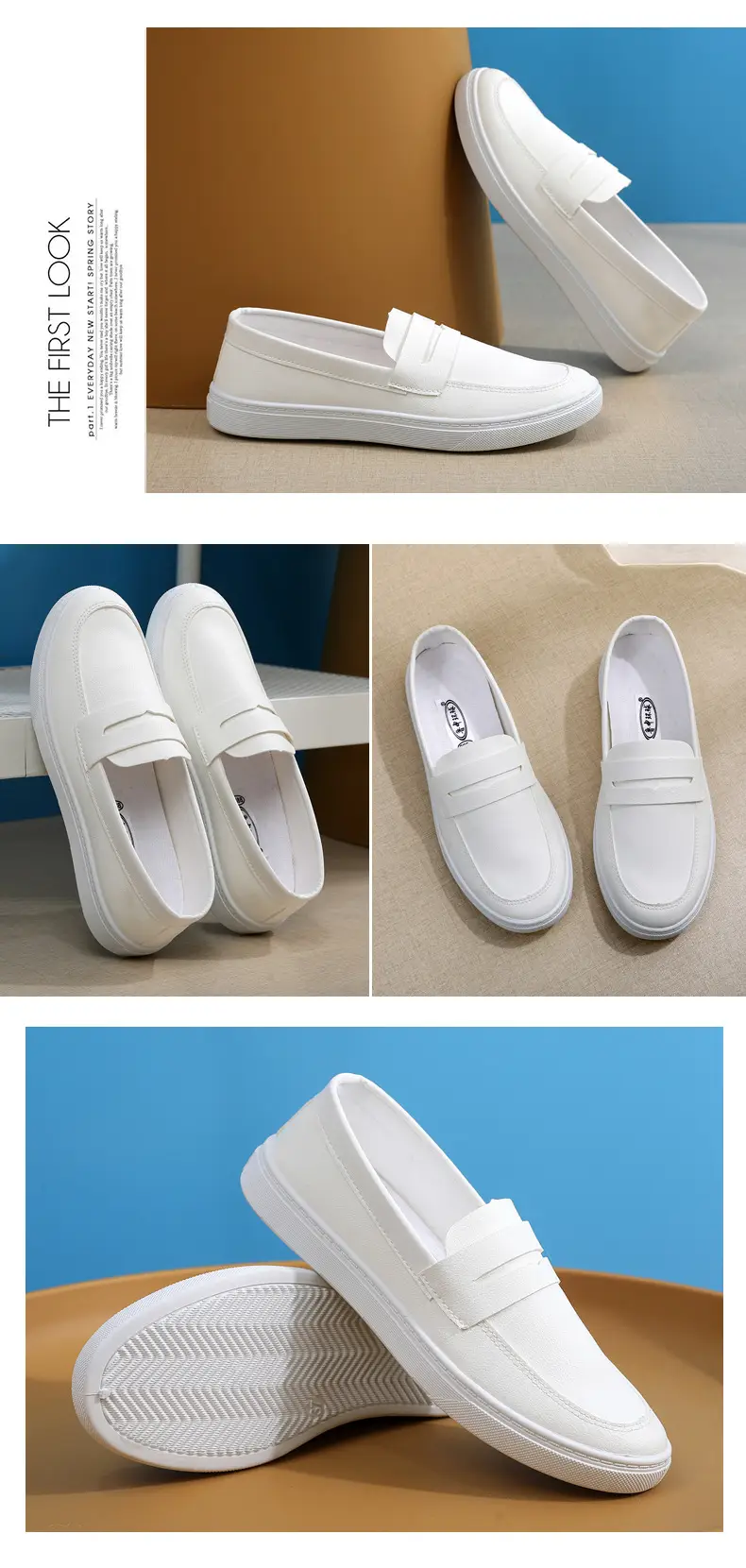 Spring and summer nurse shoes women's soft bottom not tired feet white medical shoes non-slip flat shoes one-step small white shoes — feature 5