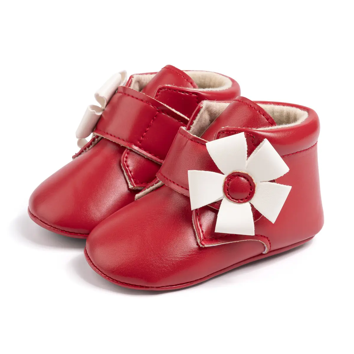 Brown Flower Velcro Baby Shoes for Toddlers — feature 11