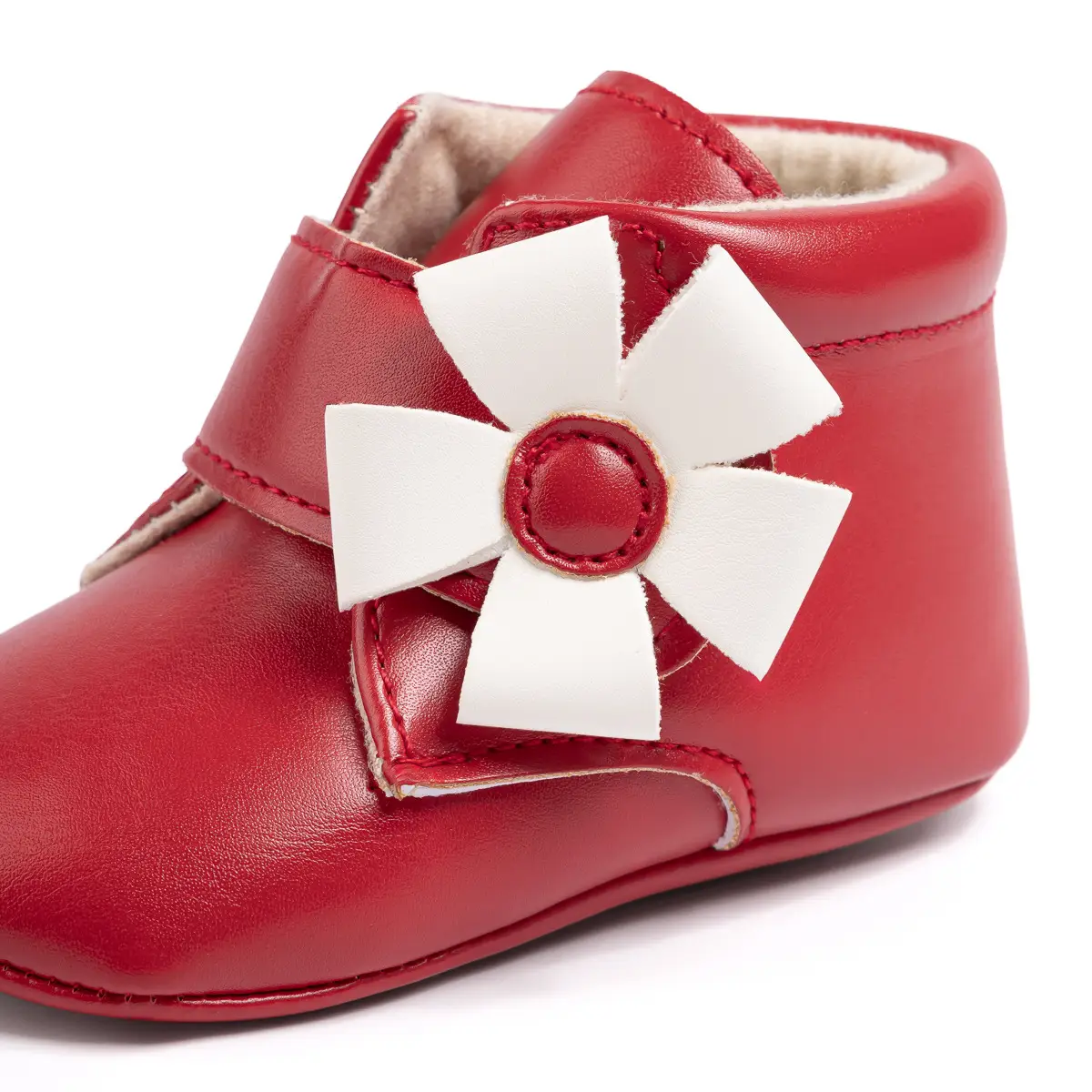 Brown Flower Velcro Baby Shoes for Toddlers — feature 14