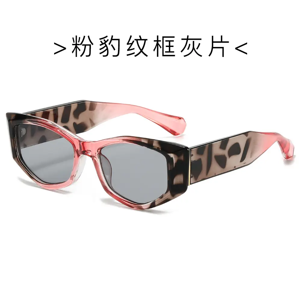 Cat-Eye Sunglasses for Women Pink Leopard Print - Image 5