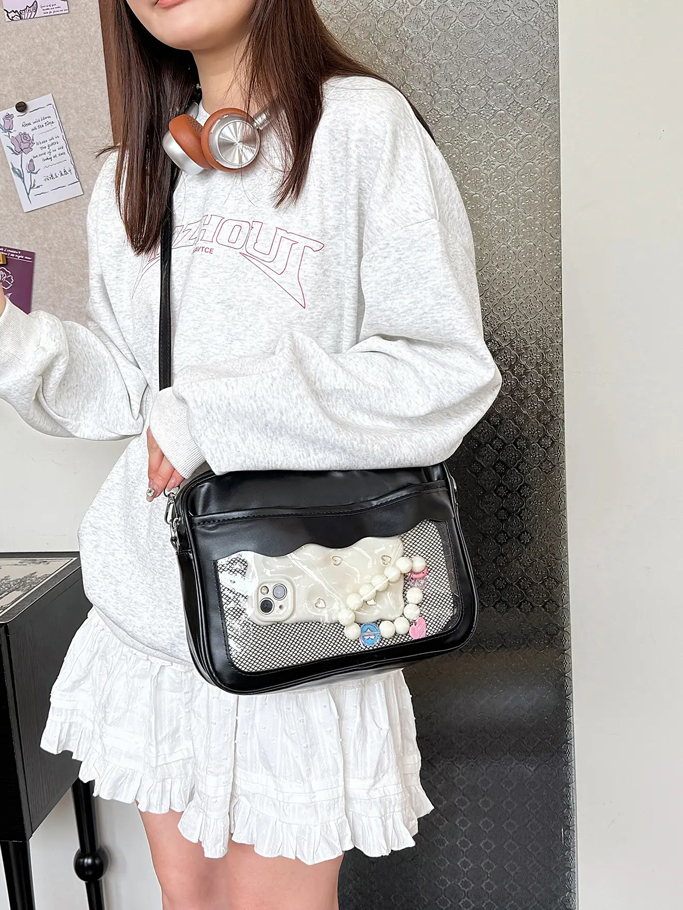 Cute Japanese PU Shoulder Crossbody Bag Women - Image 8