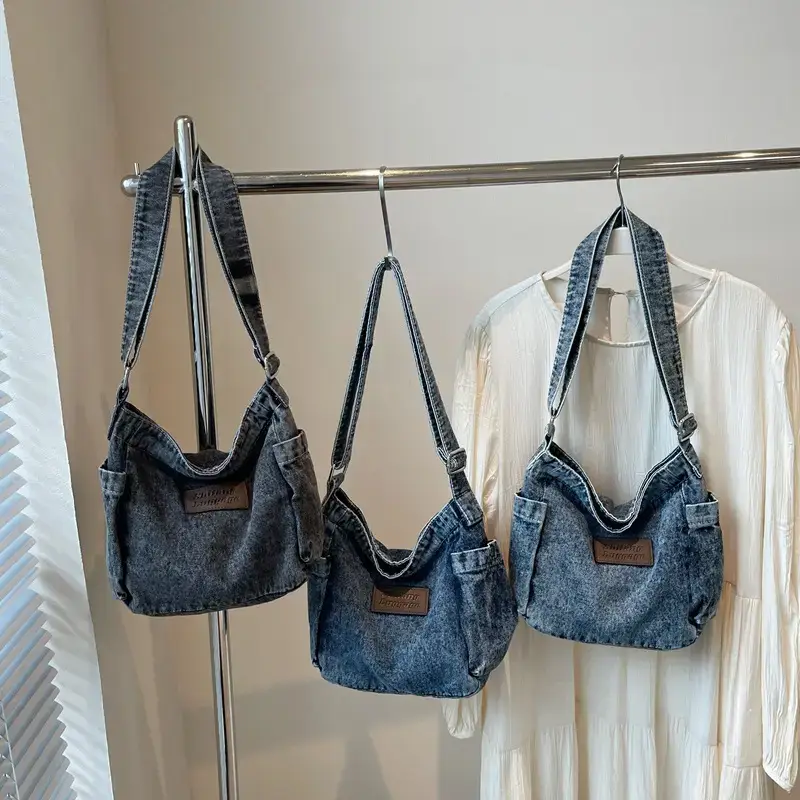 Denim Crossbody Bag for Women Retro Style - Image 7