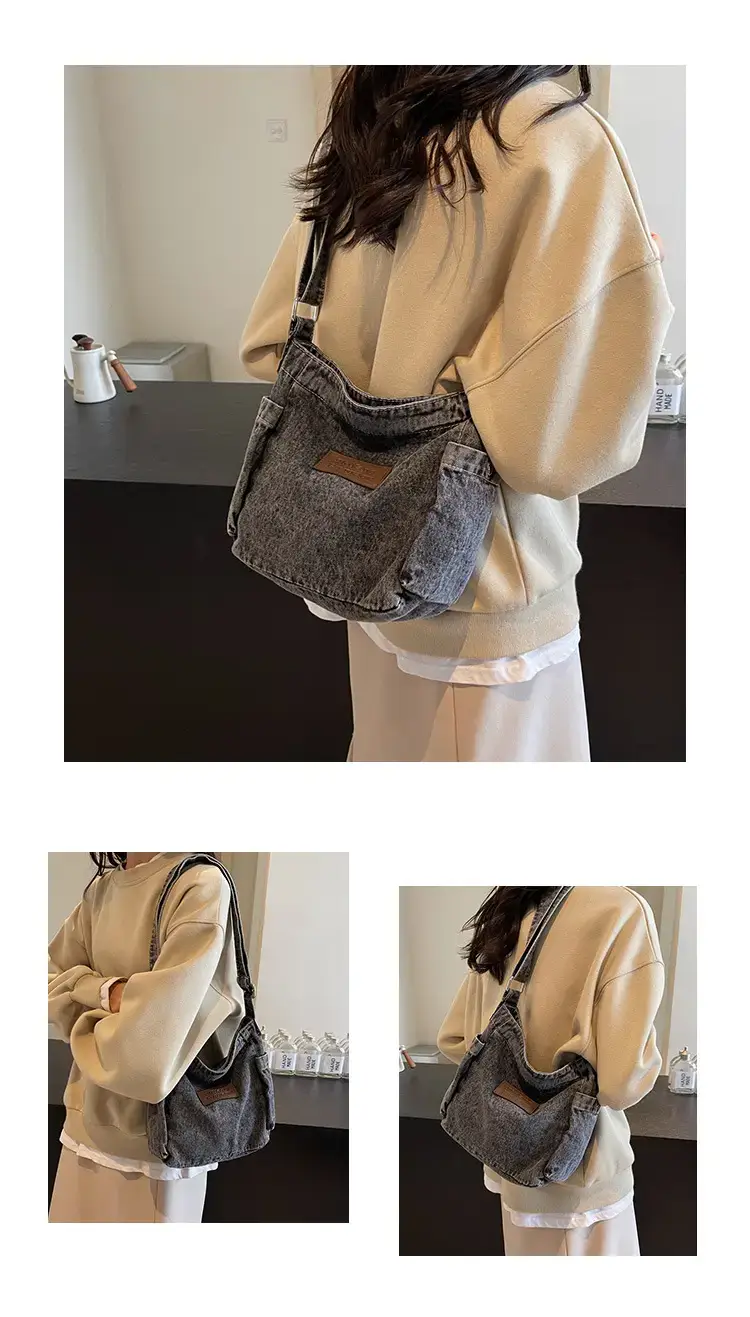 Denim Crossbody Bag for Women Retro Style — feature 10