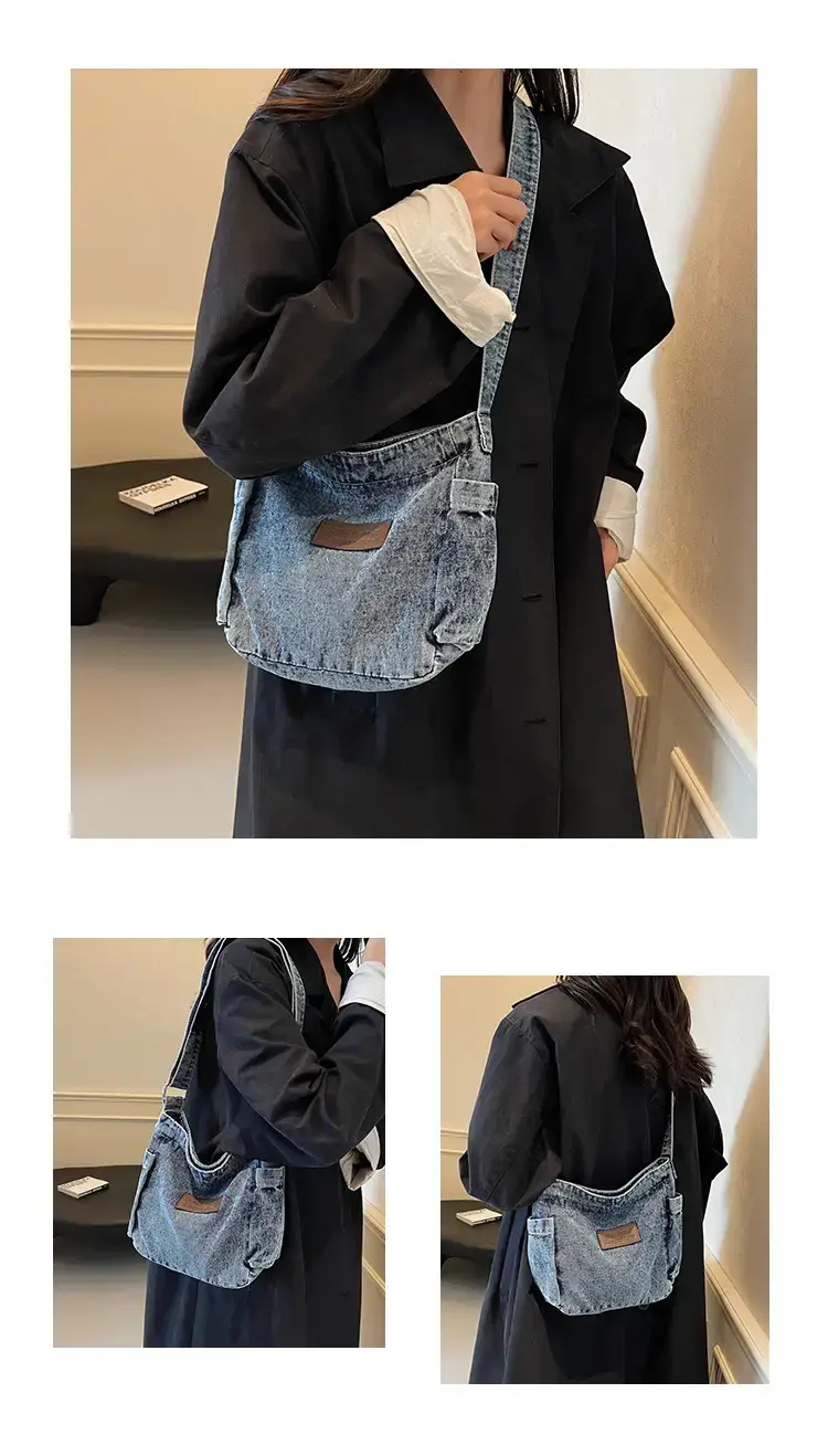 Denim Crossbody Bag for Women Retro Style — feature 11