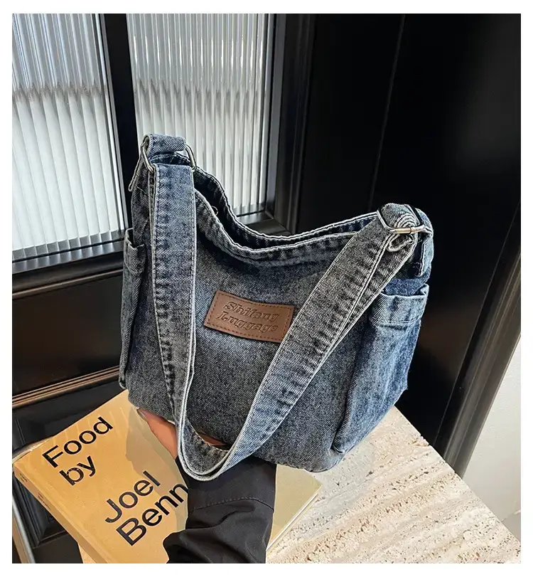 Denim Crossbody Bag for Women Retro Style — feature 2