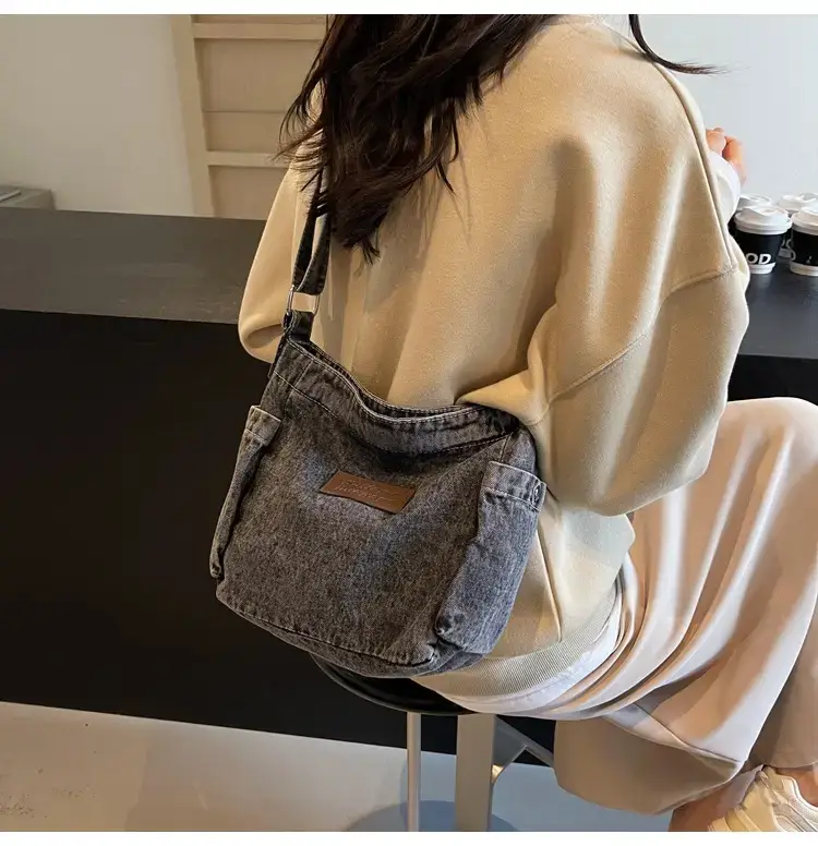 Denim Crossbody Bag for Women Retro Style — feature 22