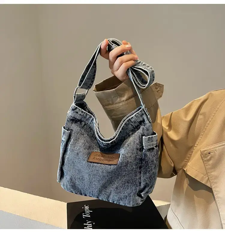 Denim Crossbody Bag for Women Retro Style — feature 26