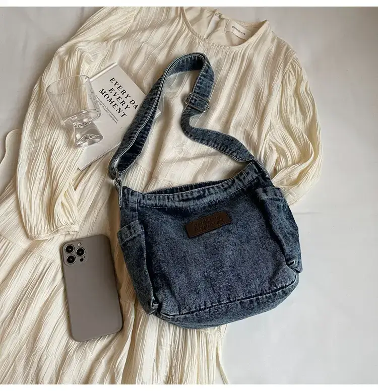 Denim Crossbody Bag for Women Retro Style — feature 32