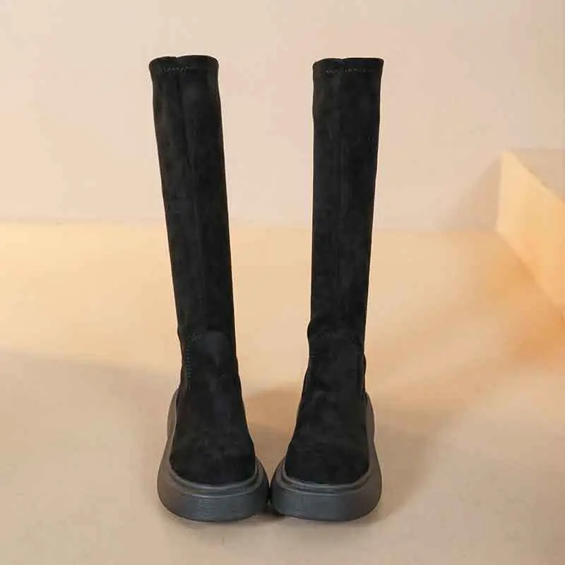 Korean-style Over-the-Knee Boots Women 2024 Winter