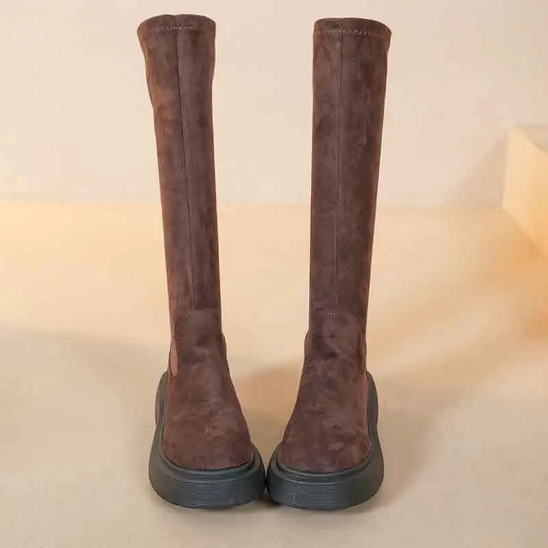 Korean-style Over-the-Knee Boots Women 2024 Winter