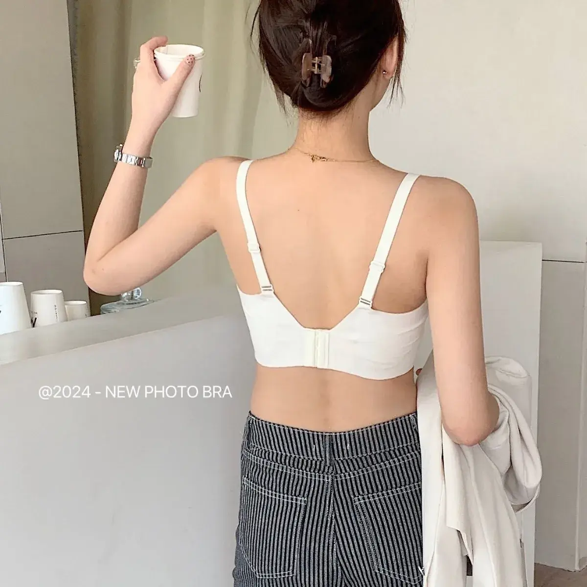 Grey Cotton Seamless Underwear for Women - Image 9