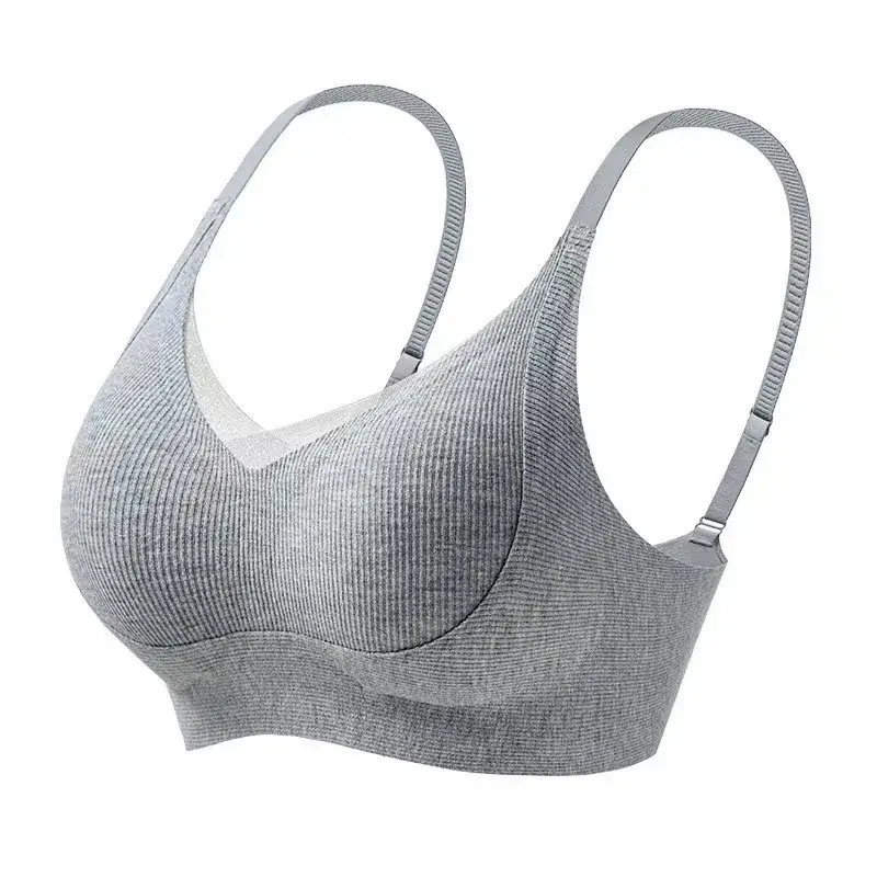 Grey Cotton Seamless Underwear for Women - Image 10