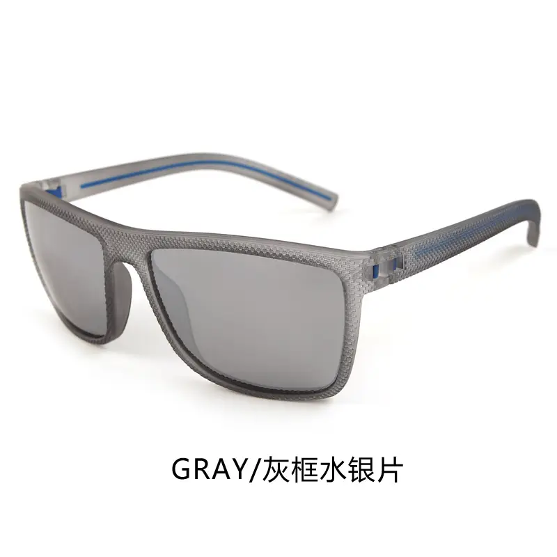 Men Polarized Sunglasses Gray Water Silver Film - Image 9