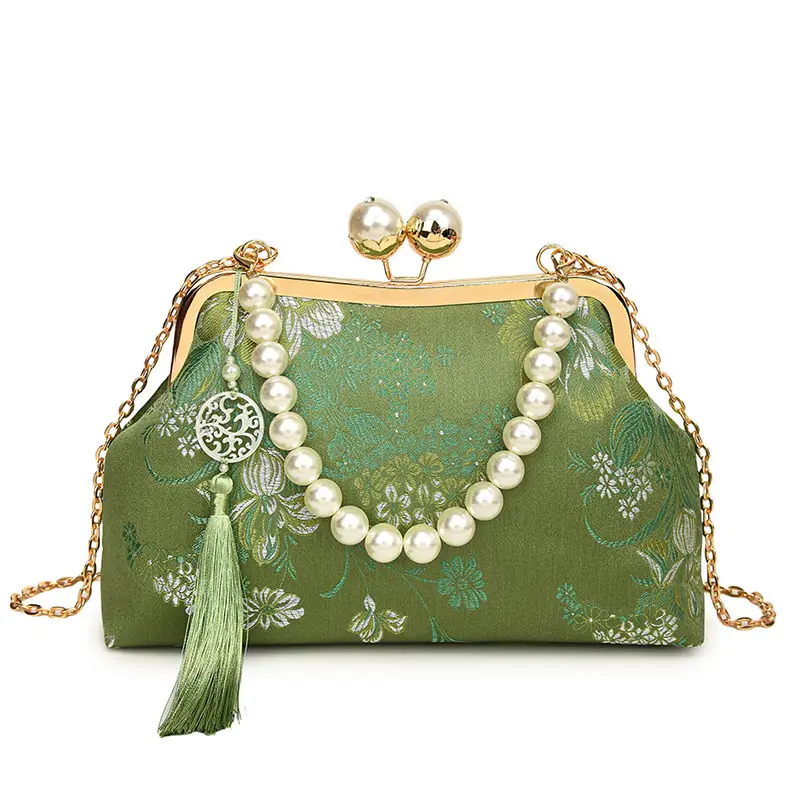 Women Embroidered Pearl Handbag Set 2024 Autumn Winter - Image 6