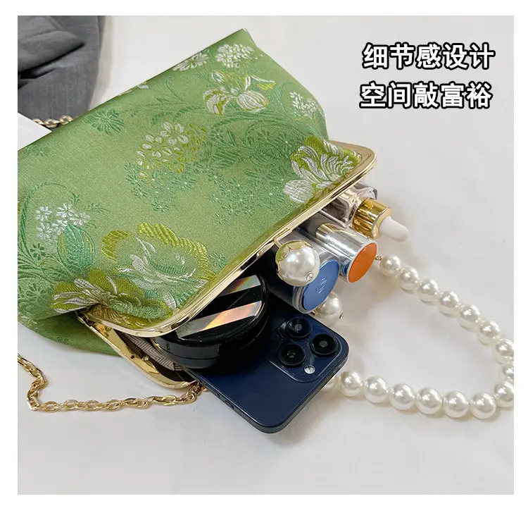Women Embroidered Pearl Handbag Set 2024 Autumn Winter — feature 12