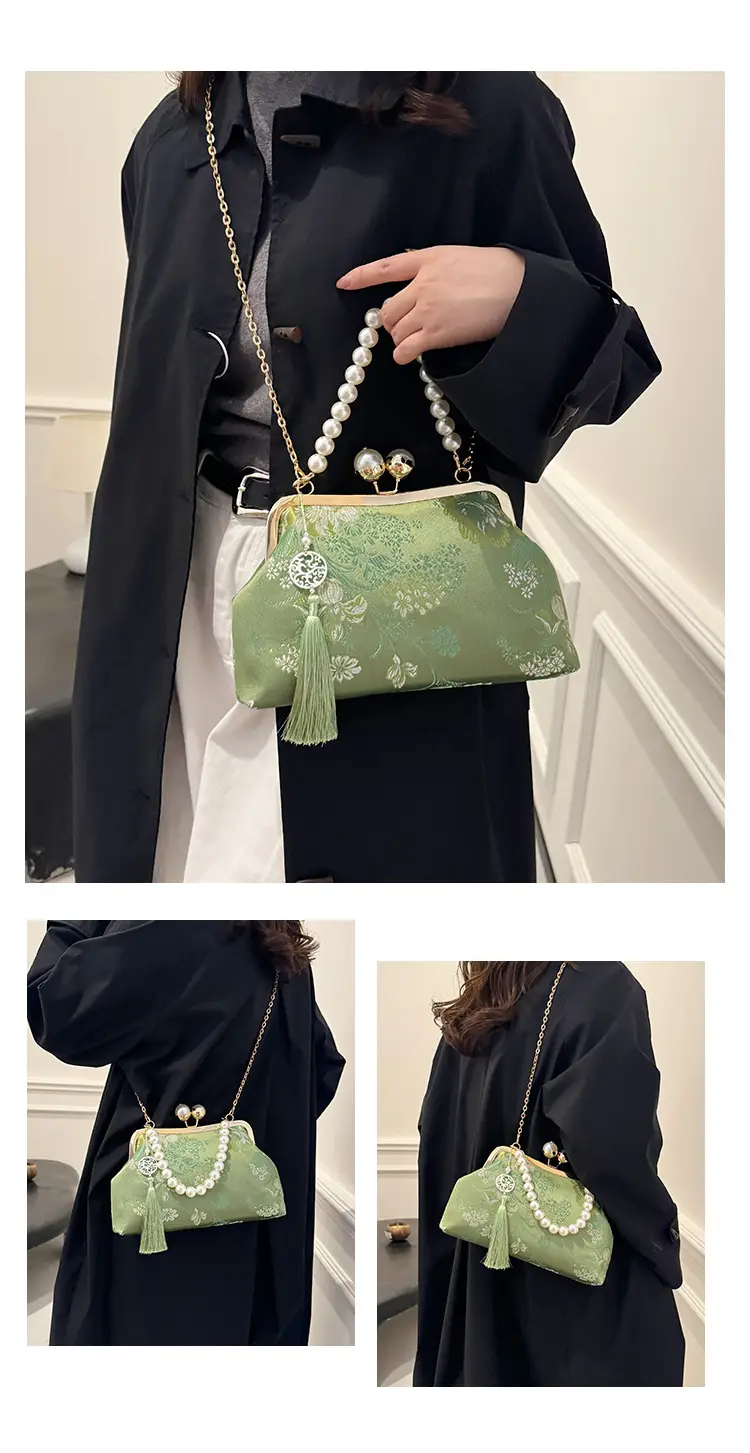 Women Embroidered Pearl Handbag Set 2024 Autumn Winter — feature 18