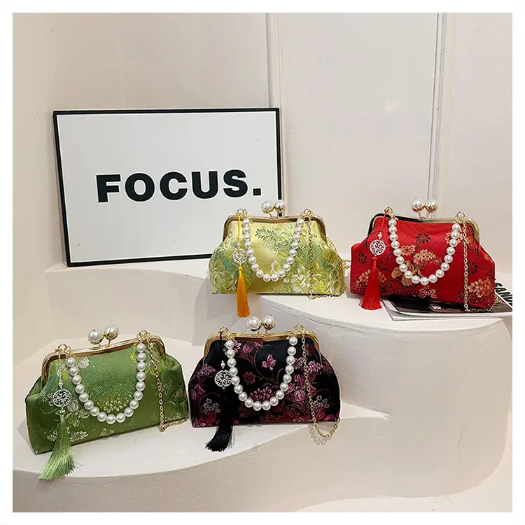 Women Embroidered Pearl Handbag Set 2024 Autumn Winter — feature 20