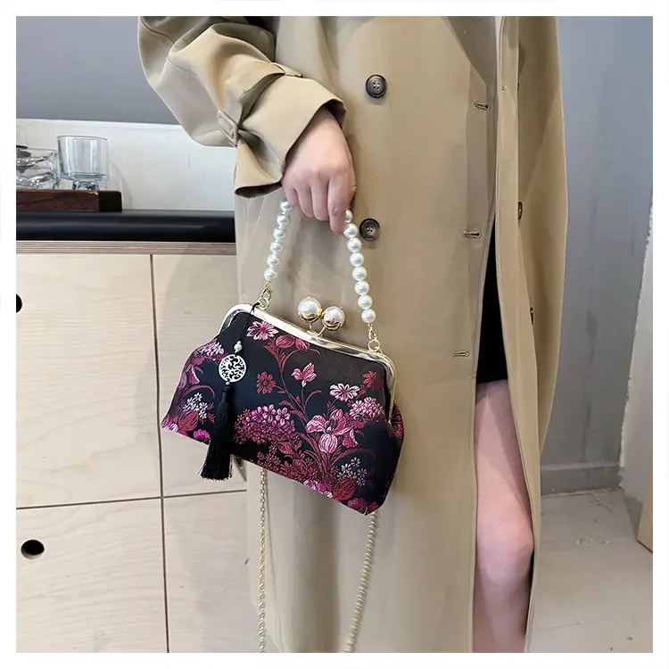 Women Embroidered Pearl Handbag Set 2024 Autumn Winter — feature 21
