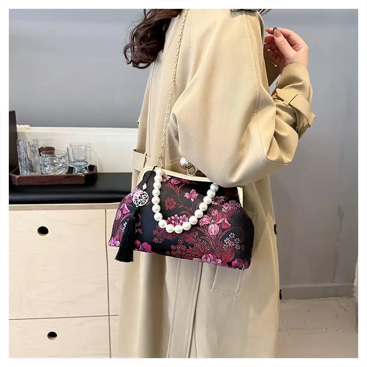 Women Embroidered Pearl Handbag Set 2024 Autumn Winter — feature 22