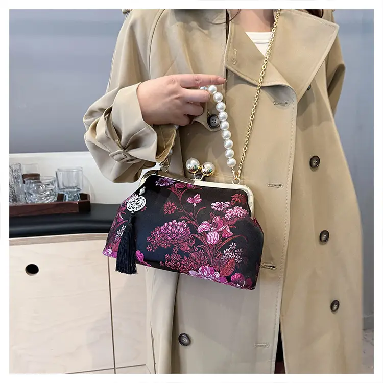 Women Embroidered Pearl Handbag Set 2024 Autumn Winter — feature 23