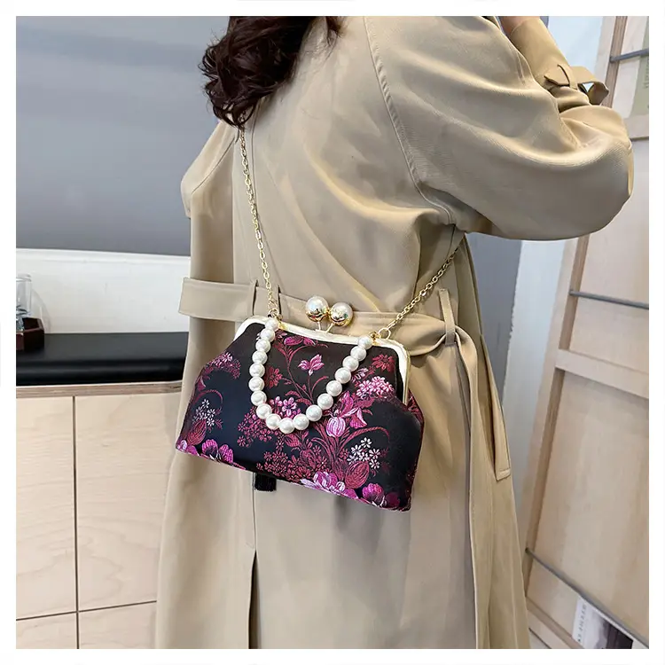 Women Embroidered Pearl Handbag Set 2024 Autumn Winter — feature 25