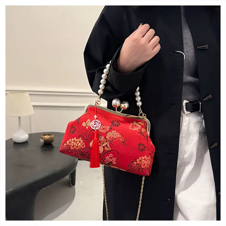Women Embroidered Pearl Handbag Set 2024 Autumn Winter — feature 27