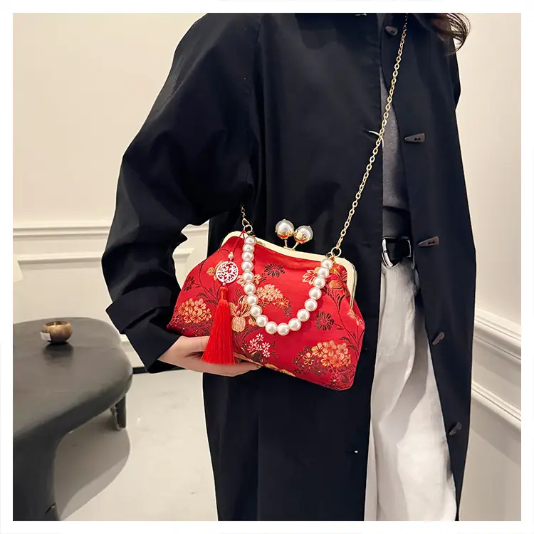 Women Embroidered Pearl Handbag Set 2024 Autumn Winter — feature 28