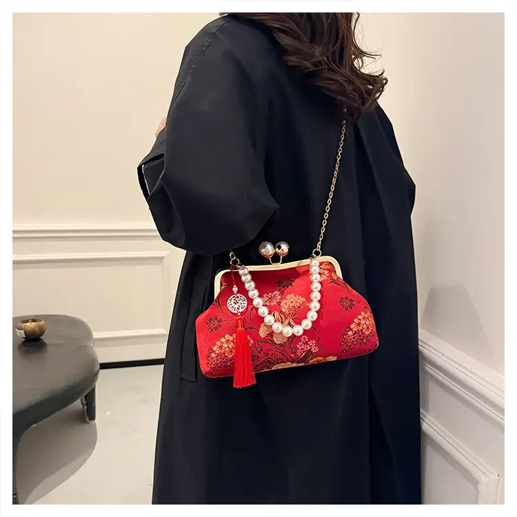 Women Embroidered Pearl Handbag Set 2024 Autumn Winter — feature 30