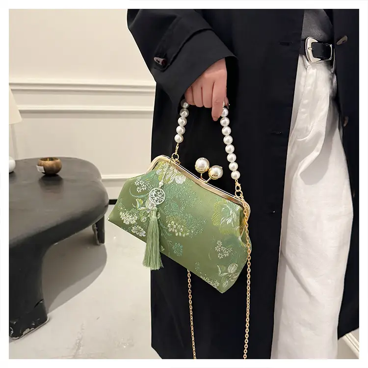 Women Embroidered Pearl Handbag Set 2024 Autumn Winter — feature 31
