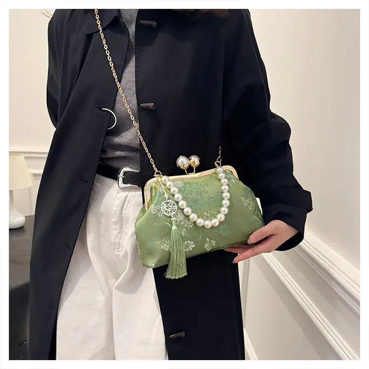 Women Embroidered Pearl Handbag Set 2024 Autumn Winter — feature 32
