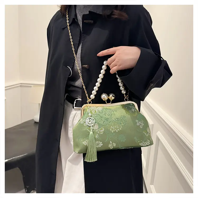 Women Embroidered Pearl Handbag Set 2024 Autumn Winter — feature 33