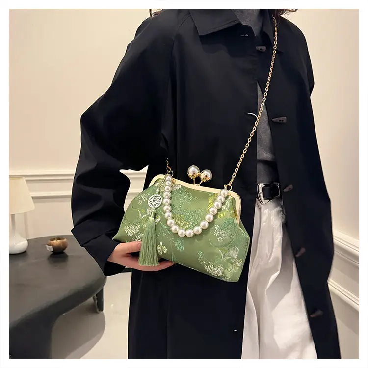 Women Embroidered Pearl Handbag Set 2024 Autumn Winter — feature 34