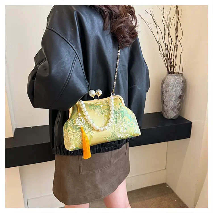 Women Embroidered Pearl Handbag Set 2024 Autumn Winter — feature 36