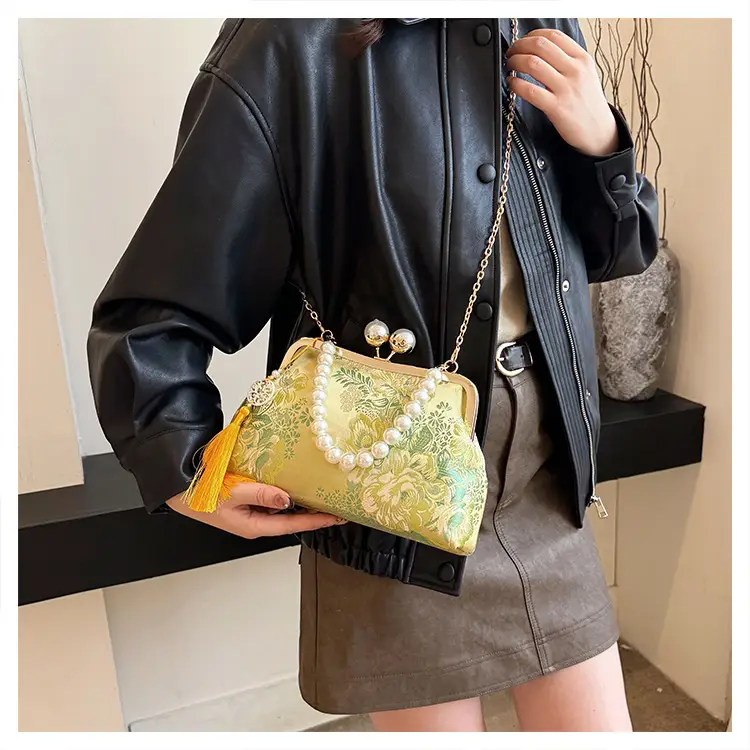 Women Embroidered Pearl Handbag Set 2024 Autumn Winter — feature 38