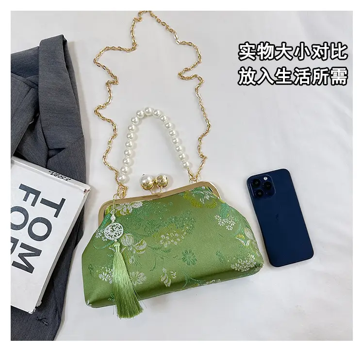 Women Embroidered Pearl Handbag Set 2024 Autumn Winter — feature 7