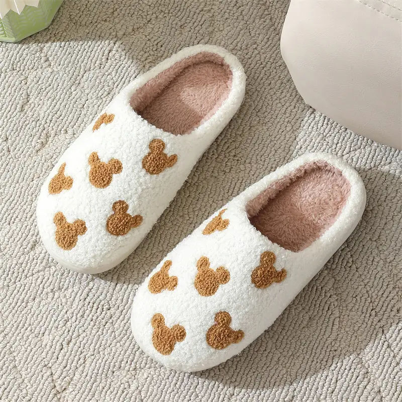 Cross-border New Cubs Cute Cartoon Cotton Slippers Women's Wholesale Winter Household Indoor Non-slip Home Slippers