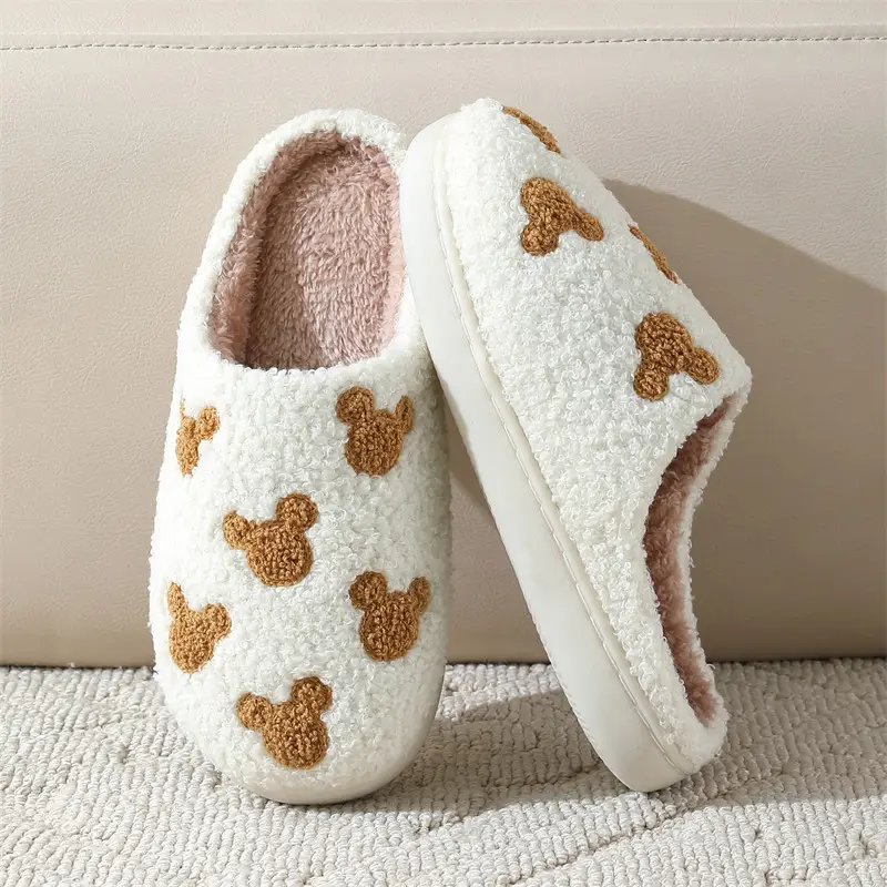 Cross-border New Cubs Cute Cartoon Cotton Slippers Women's Wholesale Winter Household Indoor Non-slip Home Slippers — feature 3