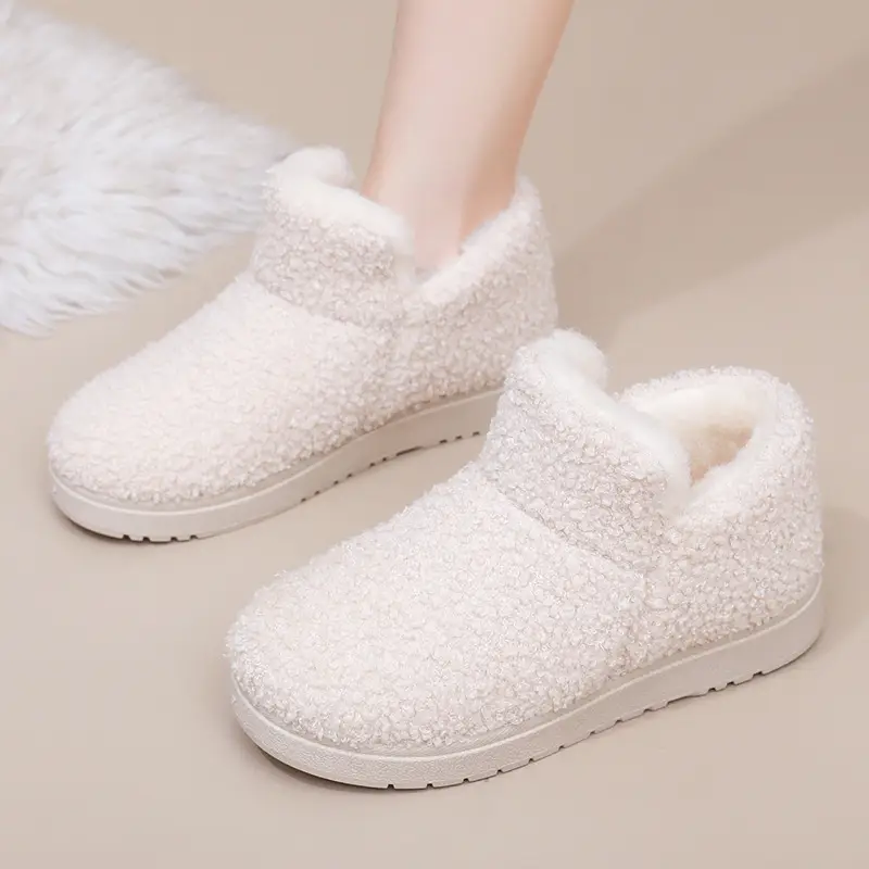 Women's Cotton Shoes 2025 Winter New Style Old Beijing Fleece-Lined Thickeneded Warm Soft Sole Non-Slip One-Leg Beanie Fur Shoes - Image 4