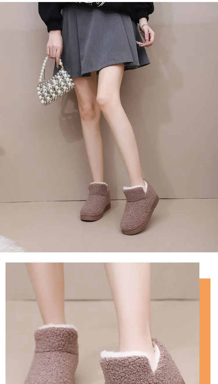 Women's Cotton Shoes 2025 Winter New Style Old Beijing Fleece-Lined Thickeneded Warm Soft Sole Non-Slip One-Leg Beanie Fur Shoes — feature 18