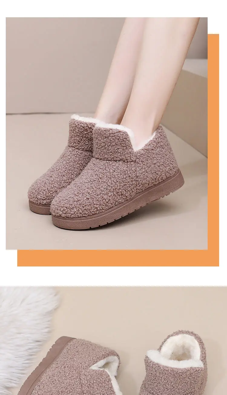 Women's Cotton Shoes 2025 Winter New Style Old Beijing Fleece-Lined Thickeneded Warm Soft Sole Non-Slip One-Leg Beanie Fur Shoes — feature 20