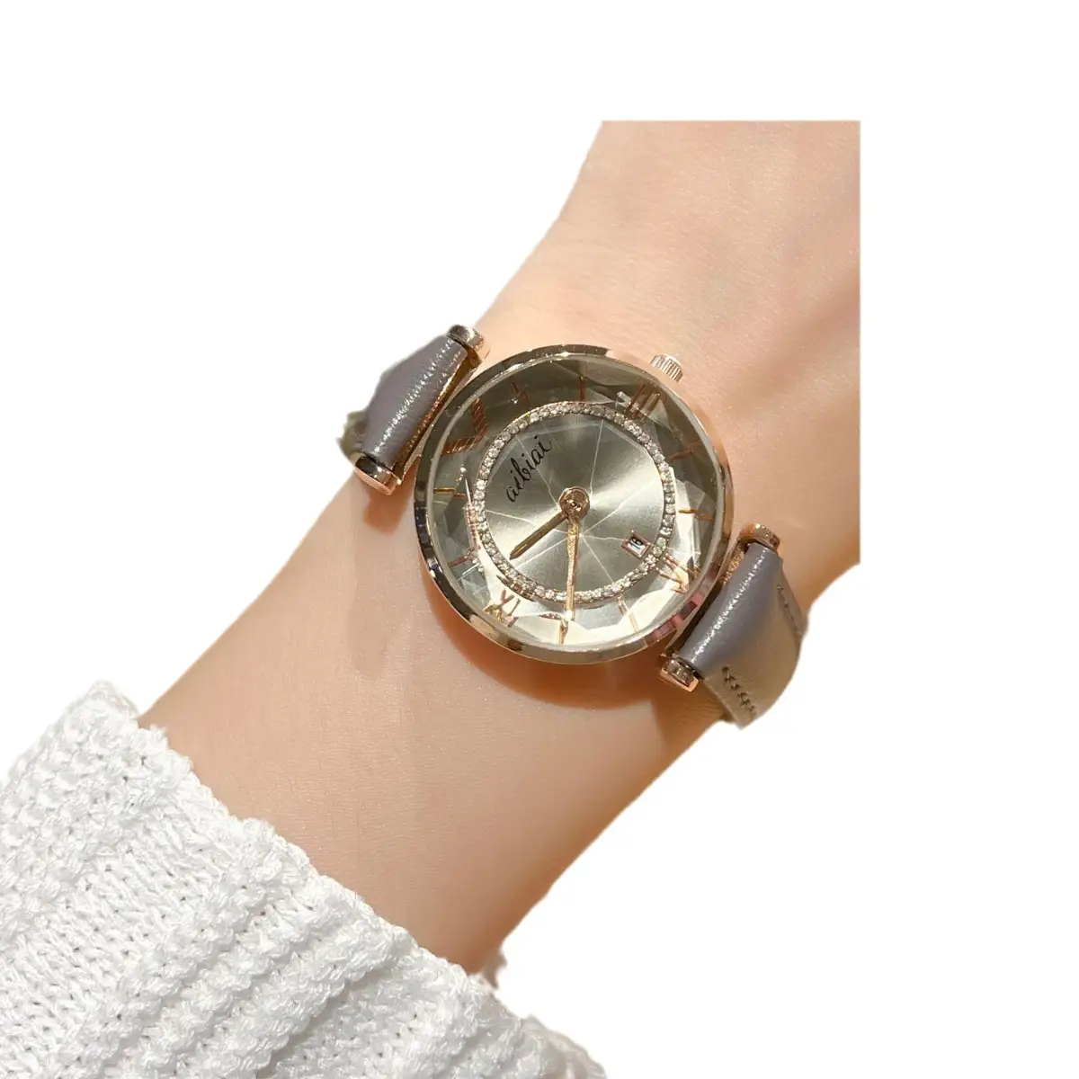 Women's Ferris Wheel Watch with Grey Steel Belt - Image 5