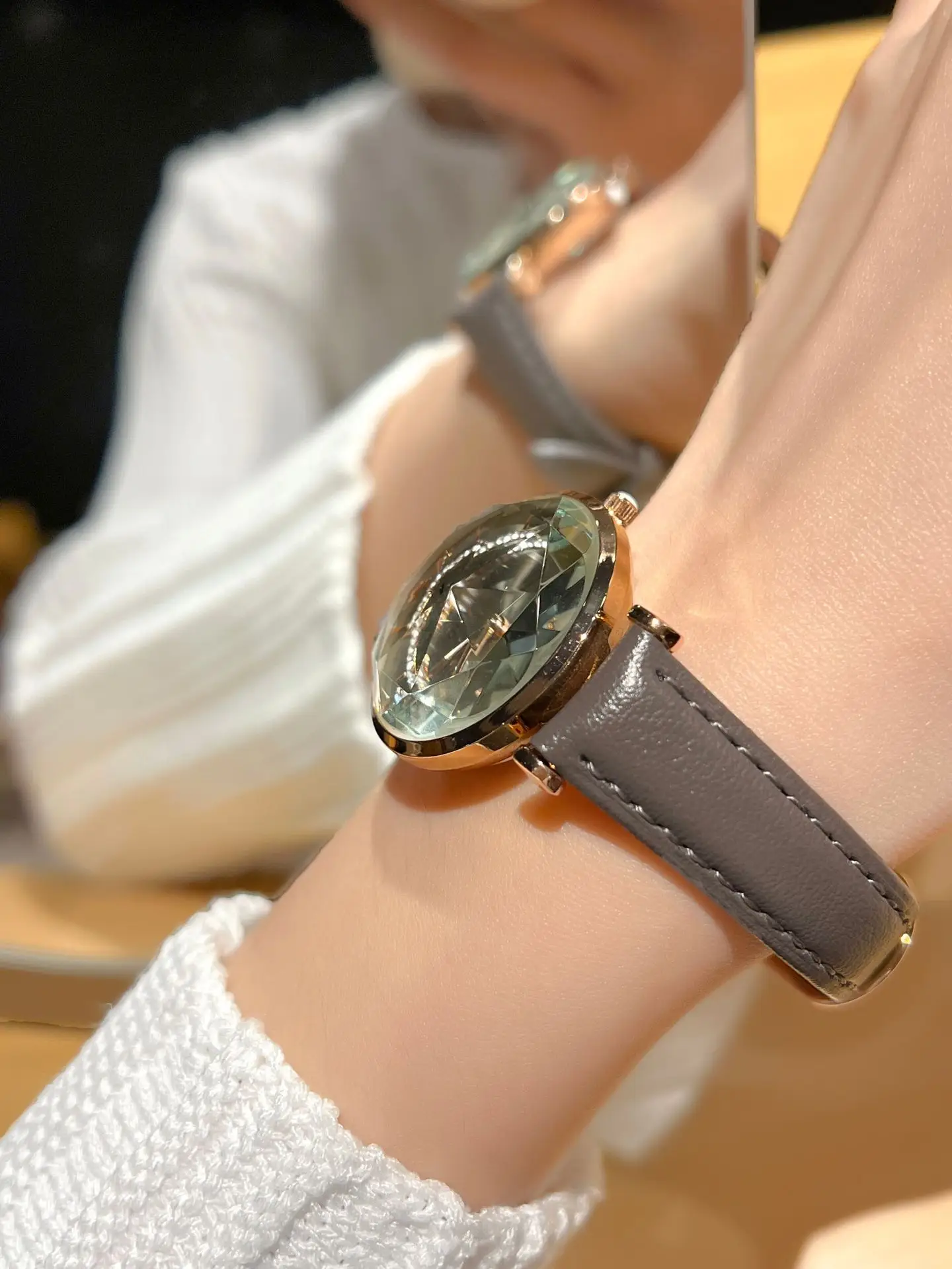 Women's Ferris Wheel Watch with Grey Steel Belt — feature 10