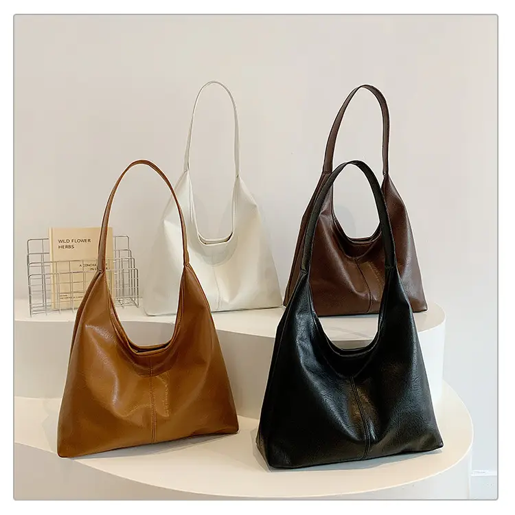 Vintage Brown Leather Tote Bag for Women 2024 - Image 5